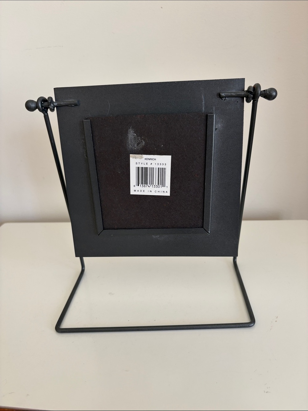 Enrich Black Metal Tabletop Picture Frame - 4x4 Display - Picture 3 of 4